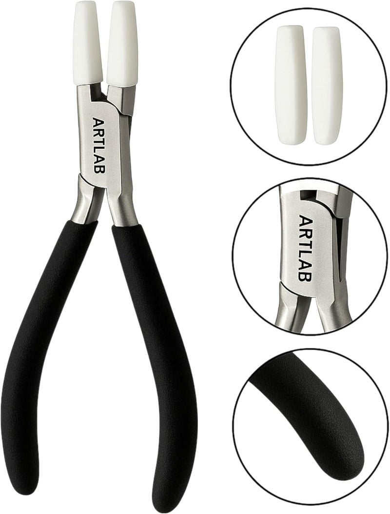 artlab Premium -Nose Pad Arm Adjusting Pliers Eyeglass Arms Frame Eyeglasses Nose Pad Remover, Multi-purpose Optical Optician Tool for Glasses Repair Assembling & Adjusting (ARMS FRAME PLIER) - Image 2